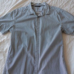 Jack & Jones Button Down Dress Shirt Short Sleeves Size M